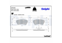 Brake Pad Set, disc brake LP2161 Delphi