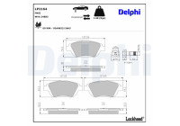 Brake Pad Set, disc brake LP2164 Delphi