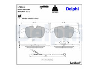 Brake Pad Set, disc brake LP2165 Delphi