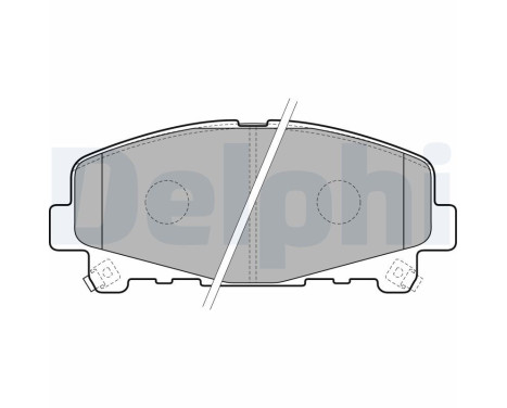 Brake Pad Set, disc brake LP2166 Delphi