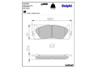 Brake Pad Set, disc brake LP2169 Delphi