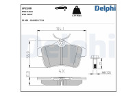 Brake Pad Set, disc brake LP2180 Delphi