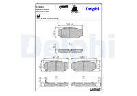Brake pad set, disc brake LP2182 Delphi