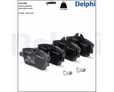 Brake Pad Set, disc brake LP2186 Delphi, Image 2