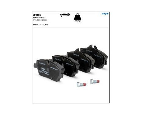 Brake Pad Set, disc brake LP2186 Delphi, Image 4