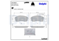 Brake pad set, disc brake LP2190LC Delphi