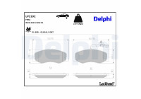 Brake Pad Set, disc brake LP2192 Delphi