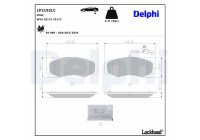 Brake pad set, disc brake LP2192LC Delphi