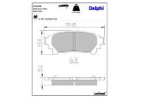Brake Pad Set, disc brake LP2196 Delphi