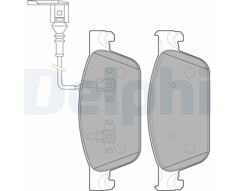 Brake Pad Set, disc brake LP2199 Delphi