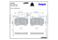Brake Pad Set, disc brake LP2200 Delphi