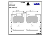Brake Pad Set, disc brake LP2200 Delphi