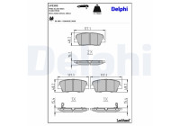 Brake Pad Set, disc brake LP2202 Delphi