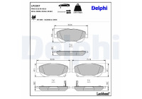 Brake Pad Set, disc brake LP2207 Delphi