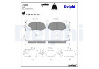 Brake Pad Set, disc brake LP2208 Delphi