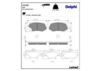 Brake Pad Set, disc brake LP2208 Delphi