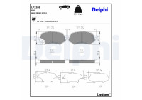 Brake Pad Set, disc brake LP2208 Delphi