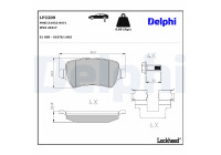 Brake pad set, disc brake LP2209 Delphi