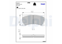 Brake pad set, disc brake LP2217 Delphi
