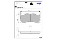 Brake pad set, disc brake LP2217 Delphi