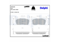 Brake pad set, disc brake LP2219 Delphi