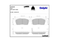 Brake pad set, disc brake LP2219 Delphi