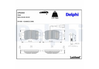 Brake Pad Set, disc brake LP2222 Delphi