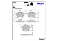 Brake Pad Set, disc brake LP2224 Delphi