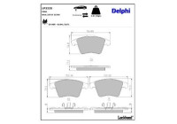 Brake Pad Set, disc brake LP2225 Delphi