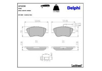 Brake Pad Set, disc brake LP2230 Delphi