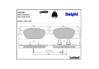 Brake Pad Set, disc brake LP2238 Delphi