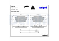 Brake Pad Set, disc brake LP2239 Delphi