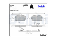 Brake Pad Set, disc brake LP2248 Delphi