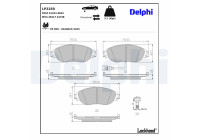 Brake Pad Set, disc brake LP2250 Delphi