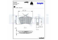 Brake Pad Set, disc brake LP2255 Delphi