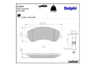 Brake Pad Set, disc brake LP2257 Delphi