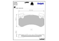 Brake Pad Set, disc brake LP2283 Delphi