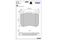 Brake Pad Set, disc brake LP2287 Delphi
