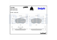 Brake Pad Set, disc brake LP2288 Delphi