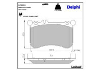 Brake Pad Set, disc brake LP2291 Delphi