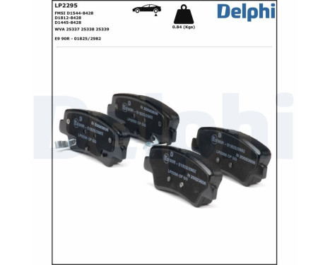 Brake Pad Set, disc brake LP2295 Delphi, Image 2