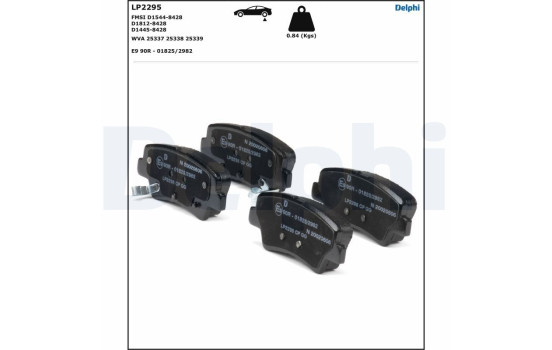 Brake Pad Set, disc brake LP2295 Delphi, Image 4