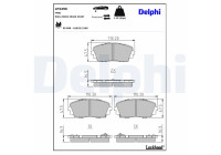 Brake Pad Set, disc brake LP2296 Delphi