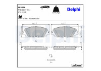 Brake Pad Set, disc brake LP2299 Delphi