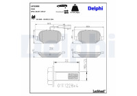 Brake Pad Set, disc brake LP2300 Delphi