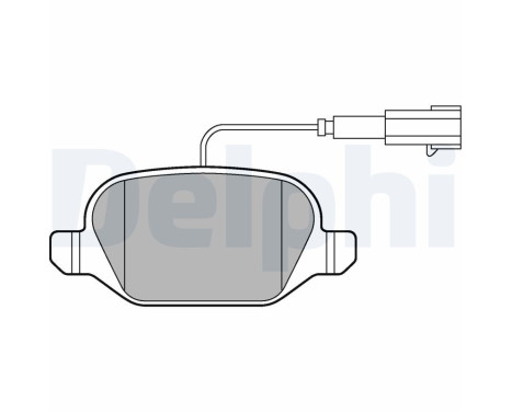 Brake pad set, disc brake LP2302 Delphi