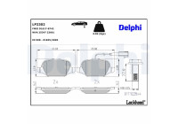 Brake pad set, disc brake LP2302 Delphi