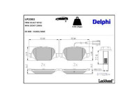 Brake pad set, disc brake LP2302 Delphi