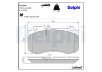 Brake pad set, disc brake LP2304 Delphi