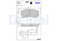Brake Pad Set, disc brake LP2306 Delphi